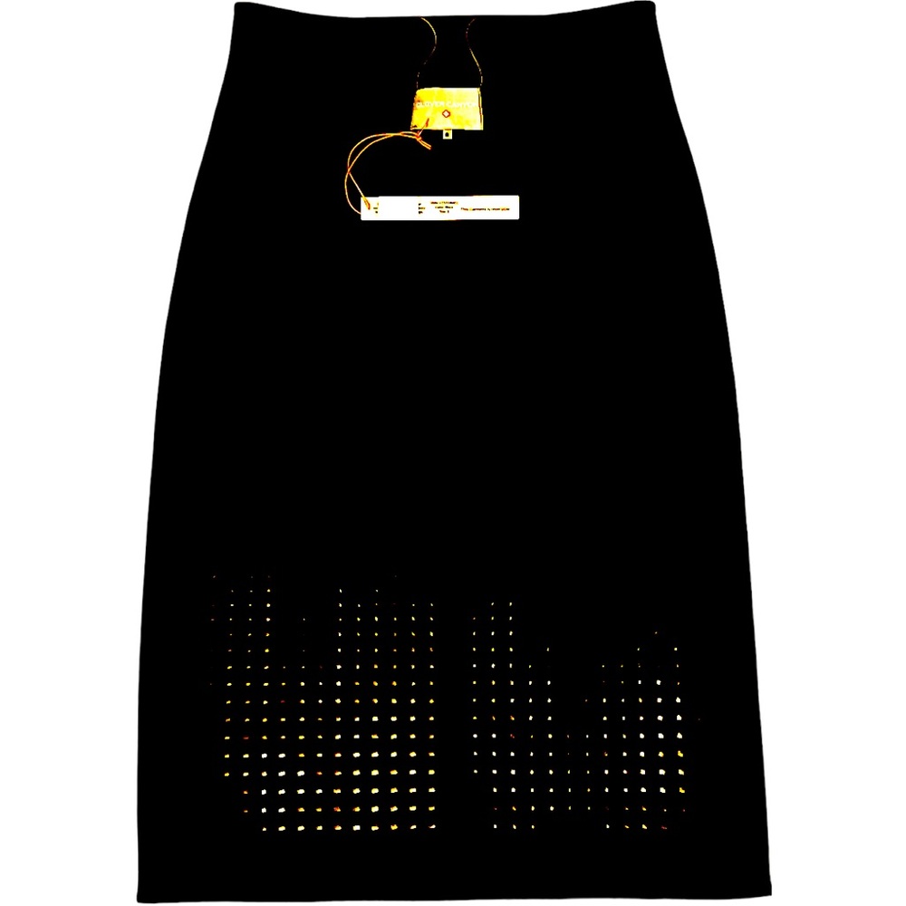 Lycra Poly Black Skirt by Clover Canyon